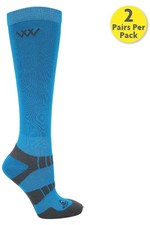 2022 Woof Wear Junior Young Rider Pro Socks WW0019 - Turquoise / Grey